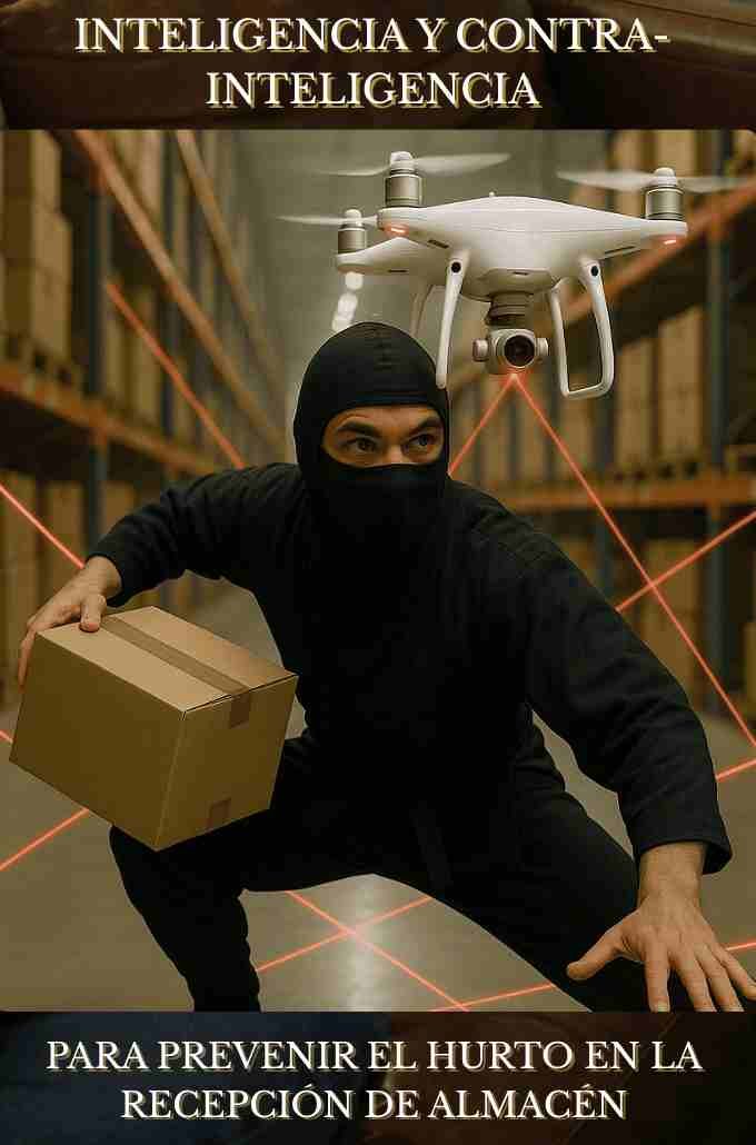 Cámara de seguridad vigilando un pasillo de almacén, representando el protocolo anti-hurtos.